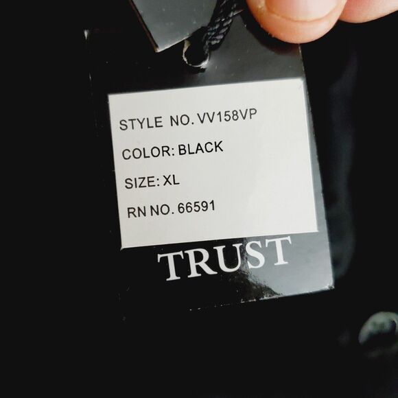 Trust Black Plad Vest Size XL (Only Vest) NWT - Picture 7 of 9